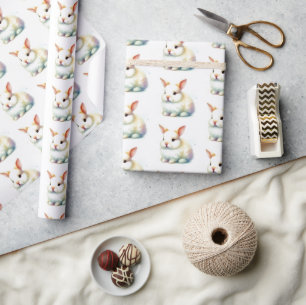 Watercolor Bunny Easter Wrapping Paper