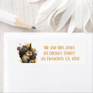 Watercolor Bunny Halloween - Customized Return Address Label