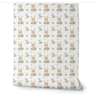 Watercolor Bunny Hand drawn Wallpaper