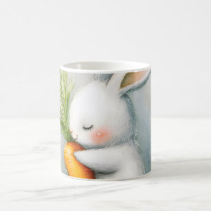Watercolor Bunny Happy Harvest Coffee Mug