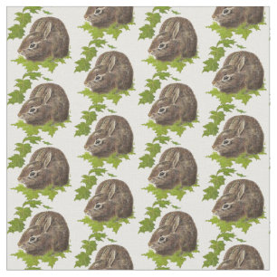 Watercolor Bunny Rabbit Cute Pet Animal art Fabric