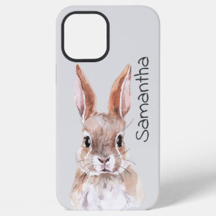 Watercolor Bunny Rabbit Personalised Name iPhone 12 Pro Max Case