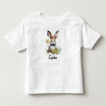 Watercolor Bunny with Dandelion Toddler T-Shirt
