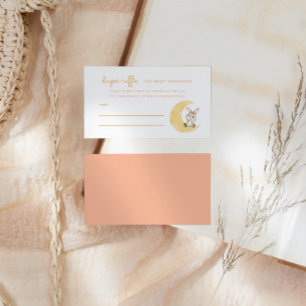 Watercolor Bunny Yellow Baby Shower Diaper Raffle Enclosure Card