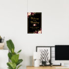 Watercolor Burgundy Black Gold Wedding Welcome
