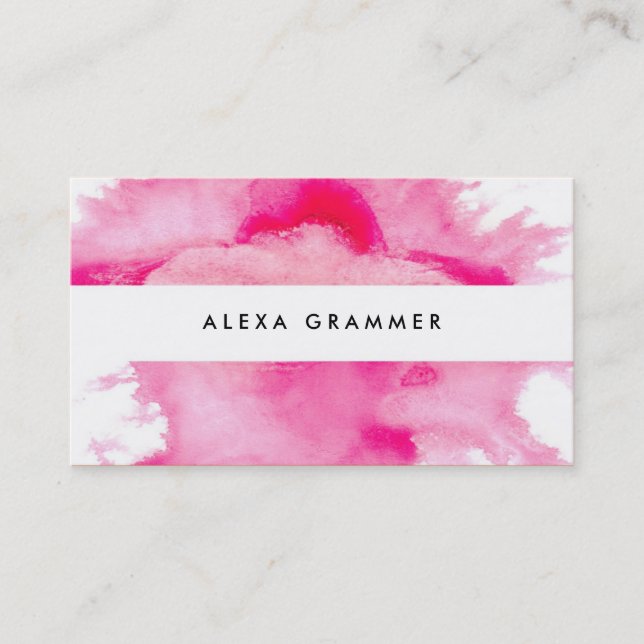Watercolor Business Card (Front)