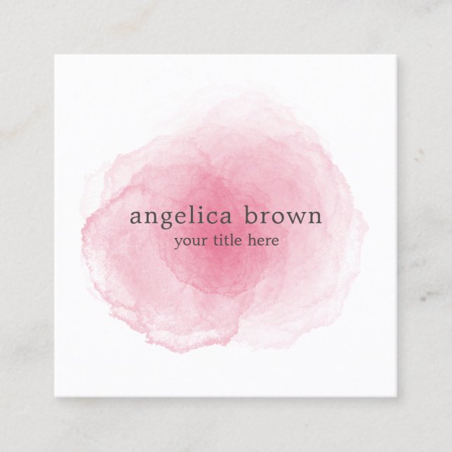 Watercolor Business Card (Front)