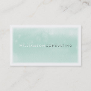 WATERCOLOR BUSINESS CARD :: modern trendy mint