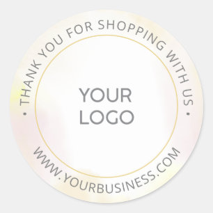 Watercolor Business Logo Thank you Package Sticker