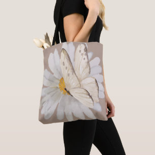 Watercolor Butterflies and Flowers Tote Bag