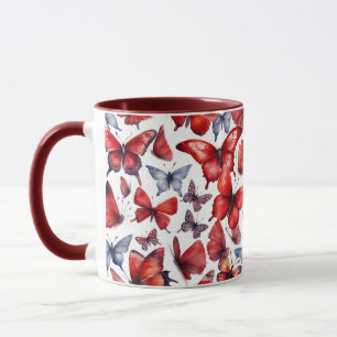 Watercolor butterflies art mug