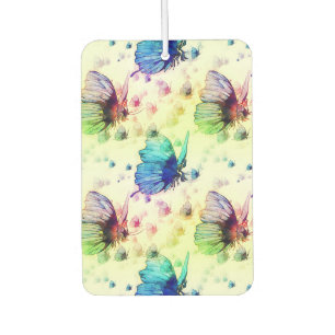 Watercolor Butterflies Car Air Freshener
