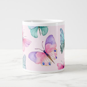 Watercolor Butterflies Large Coffee Mug