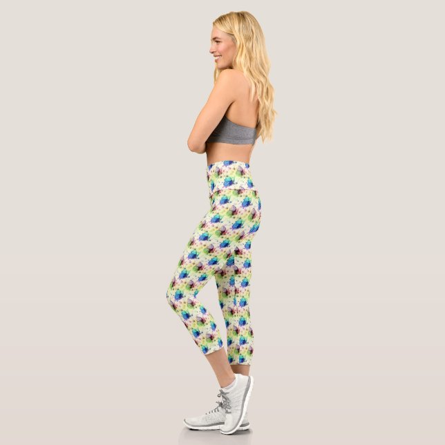 Watercolor Butterflies Leggings #2 (Left)