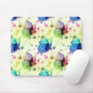 Watercolor Butterflies Mouse Pad
