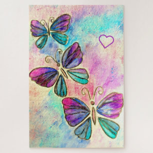 Watercolor Butterflies Puzzle