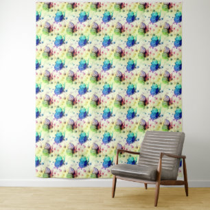 Watercolor Butterflies Tapestry