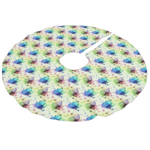 Watercolor Butterflies Tree Skirt