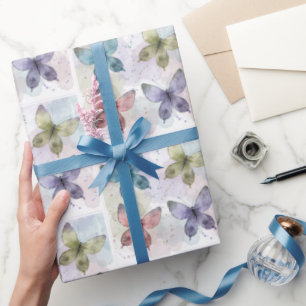 Watercolor Butterflies Wrapping Paper