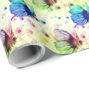 Watercolor Butterflies Wrapping Paper
