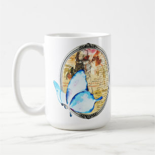 Watercolor Butterfly And Frame Coffee Mug