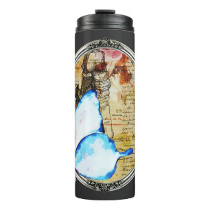Watercolor Butterfly And Frame Thermal Tumbler