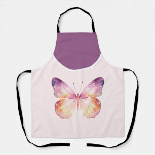 Watercolor Butterfly Art Apron
