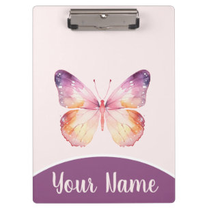 Watercolor Butterfly Art Clipboard
