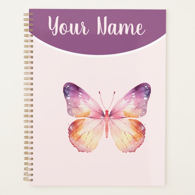 Watercolor Butterfly Art  Planner (Front)