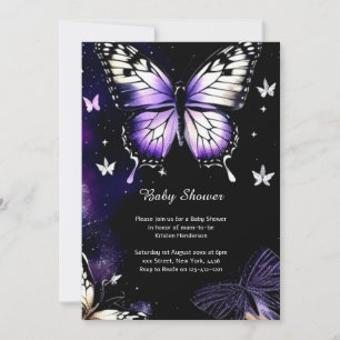 Watercolor Butterfly Baby Shower Invitation