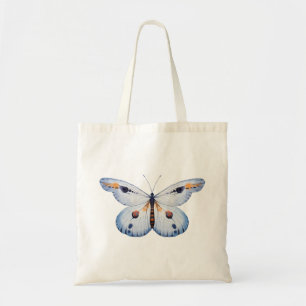 Watercolor BUTTERFLY blue orange + your ideas Tote Bag