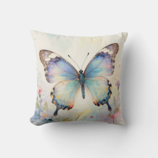 Watercolor Butterfly  Cushion