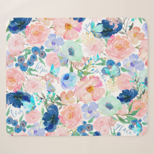 Watercolor Butterfly Floral Blanket of Hope