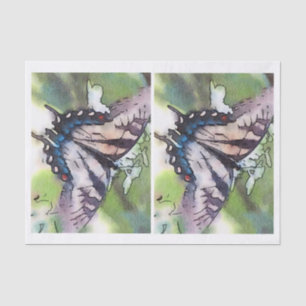 Watercolor Butterfly for glass bottle decoupage Tissue Paper