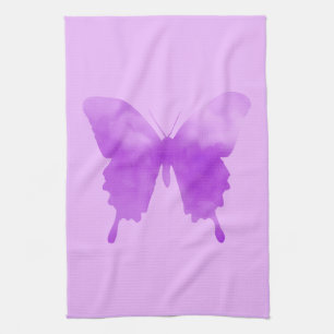 Watercolor Butterfly - Lavender and Violet Tea Towel