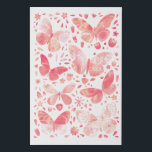 Watercolor Butterfly Painting Pink Faux Canvas Print<br><div class="desc">Coral pink and white watercolor butterfly painting.</div>