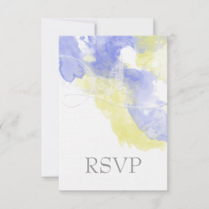 Watercolor Butterfly Periwinkle Lemonade RSVP Card