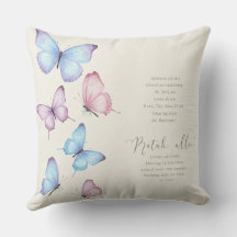 Watercolor Butterfly Silhouettes throw Pillow