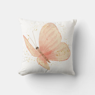 "Watercolor Butterfly" Throw Pillow