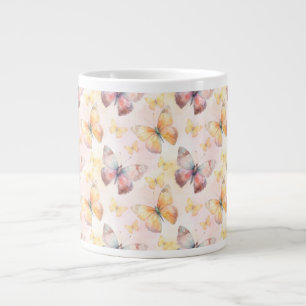 Watercolor Butterfly Whimsy Large Coffee Mug