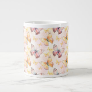 Watercolor Butterfly Whimsy Large Coffee Mug