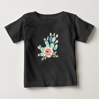 Watercolor Cacti Bloom Baby T-Shirt