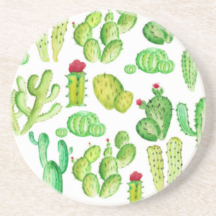 Watercolor Cacti Coaster