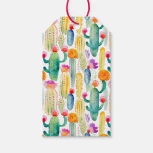 Watercolor Cactus Art Desert Colourful Southwest Gift Tags