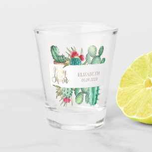 Watercolor Cactus Baby Shower Feet Shot Glass