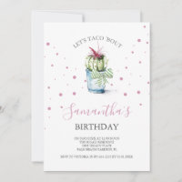 Watercolor Cactus Birthday Invitations Online
