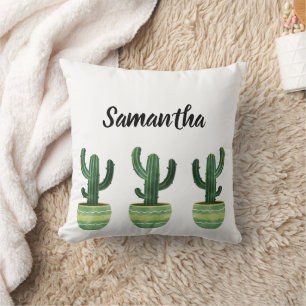 Watercolor Cactus  Cushion