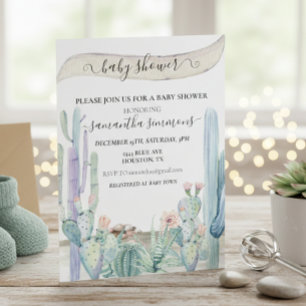 Watercolor Cactus Desert Southwest Invitation