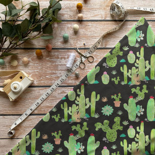 Watercolor Cactus Fabric