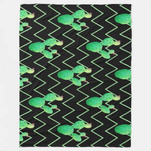 Watercolor Cactus Fleece Blanket